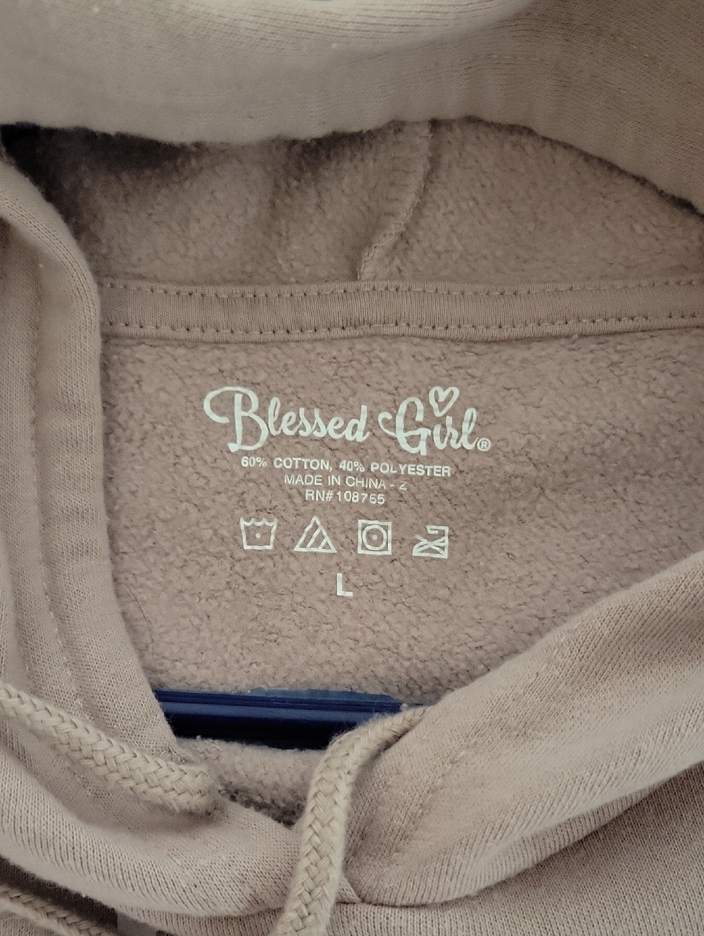 Blush Pink "Blessed Not Stressed" Graphic Hoodie - Picture 2 of 2